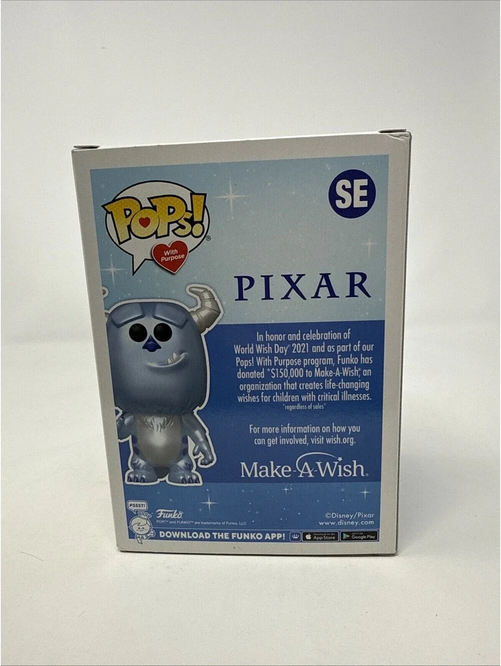 Funko Pop! Sulley Blue Metallic Make-A-Wish with Purpose Monsters